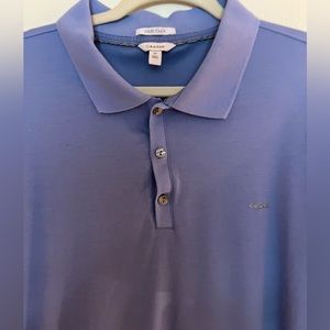 Calvin Klein 2XL liquid touch Blue Mens polo